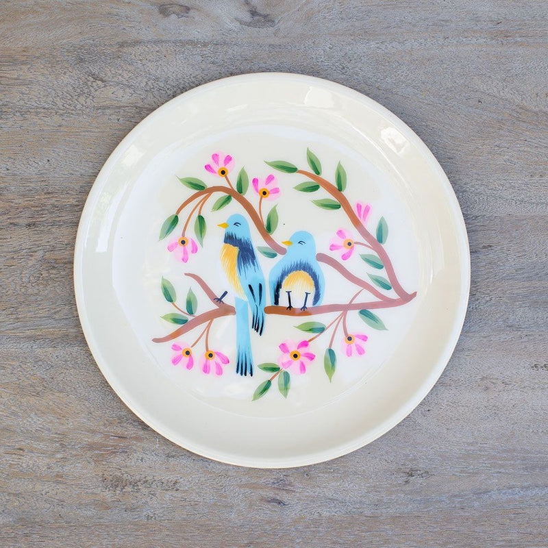 Plato Flora Pintado a Mano