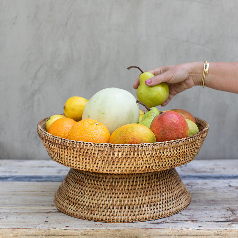 Bowl con Base Ratán Grande