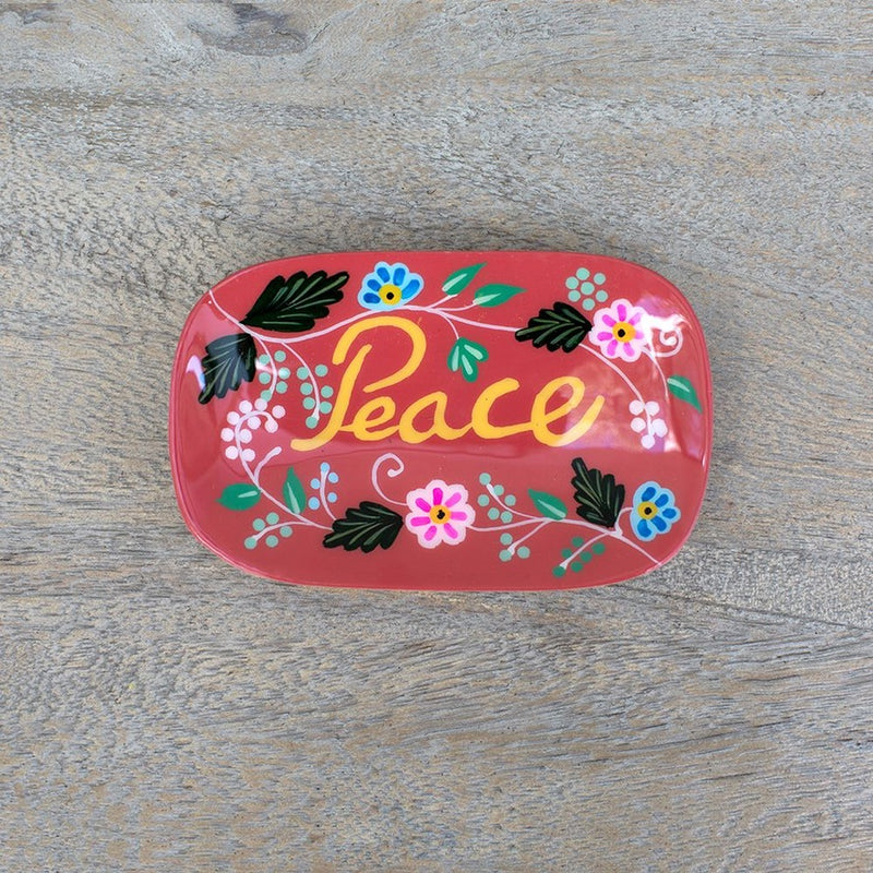 Mini Bandeja Peace Madera Mango