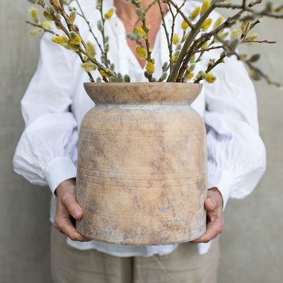Jarrón Alba L – Decoración de Terracota Artesanal
