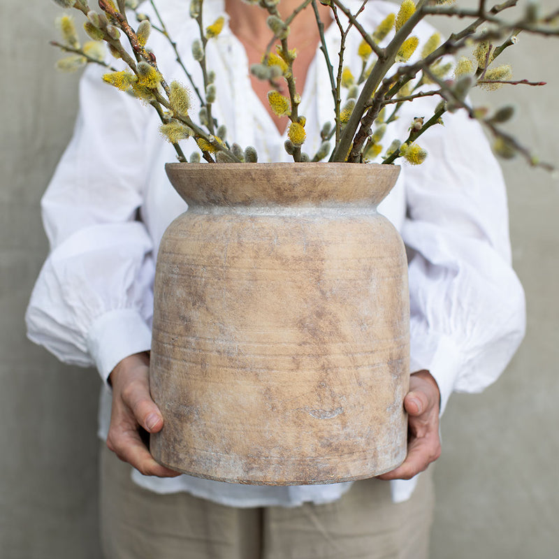 Jarrón Alba L – Decoración de Terracota Artesanal