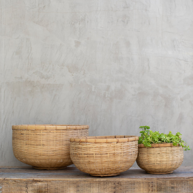 Canasto de Bambú Lan Natural  –  3 Tamaños Disponibles