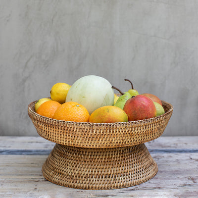 Bowl con Base Ratán Grande