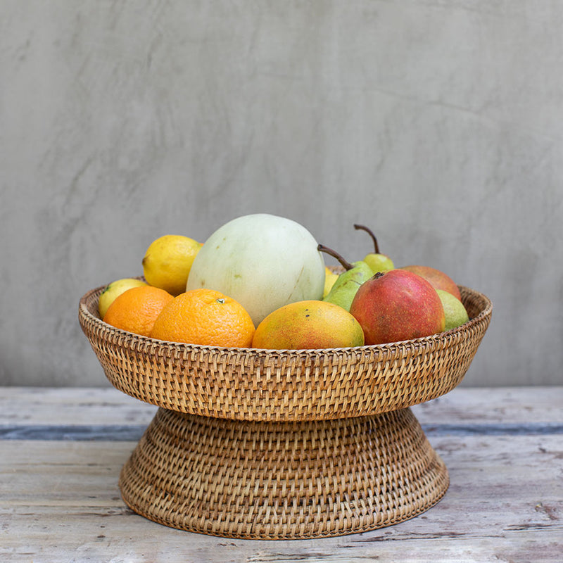 Bowl con Base Ratán Grande