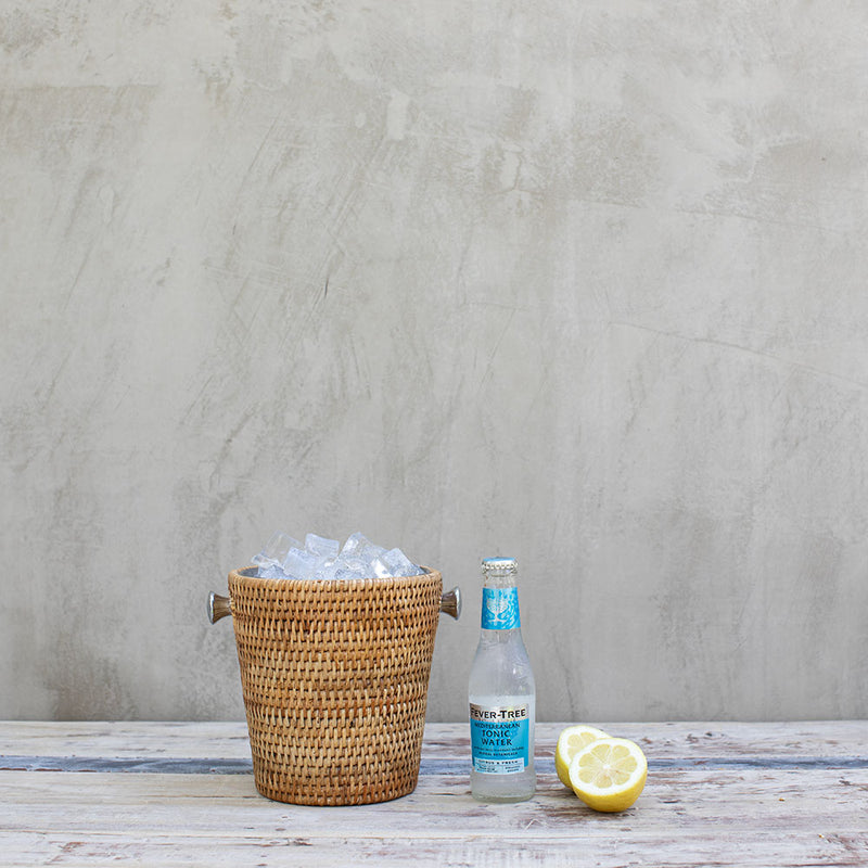 Hielera de Ratán y Acero Inoxidable — Colección Ratán Myanmar