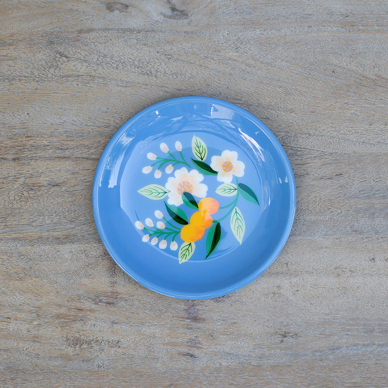 Plato Floré Pintado a Mano
