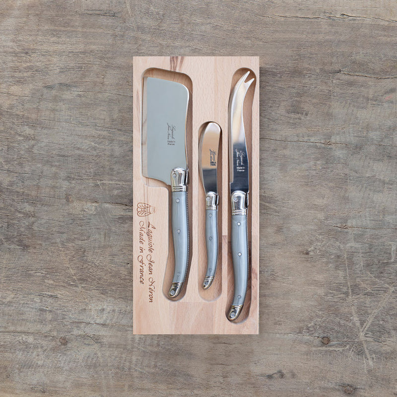 Set Quesos 3 unidades Laguiole Grey – Set De 3 Utensilios Para Queso en Acero Inoxidable Francés