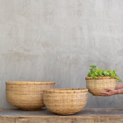 Canasto de Bambú Lan Natural  –  3 Tamaños Disponibles