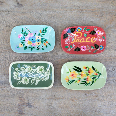 Mini Bandeja Peace Madera Mango