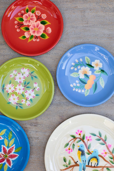 Plato Floré Pintado a Mano