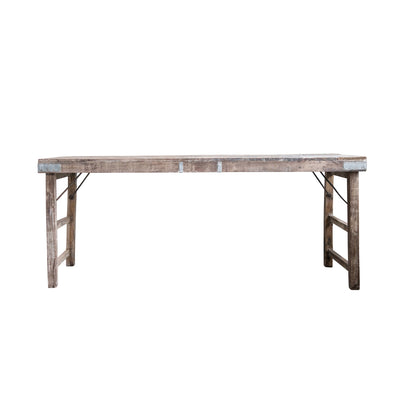 Mesa Madera Reciclada Larga Natural