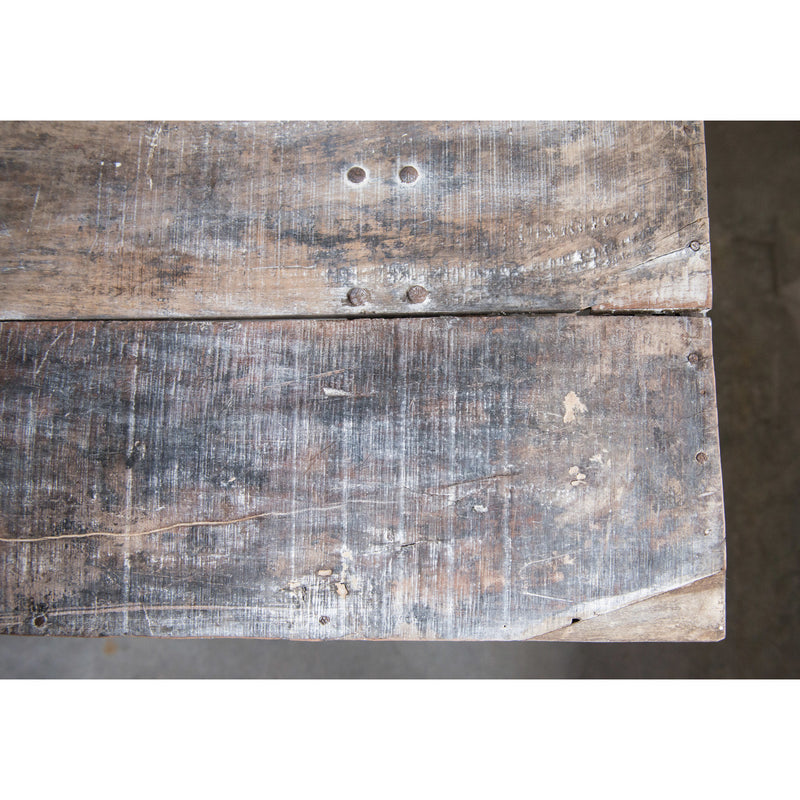 Mesa Madera Reciclada Larga Natural