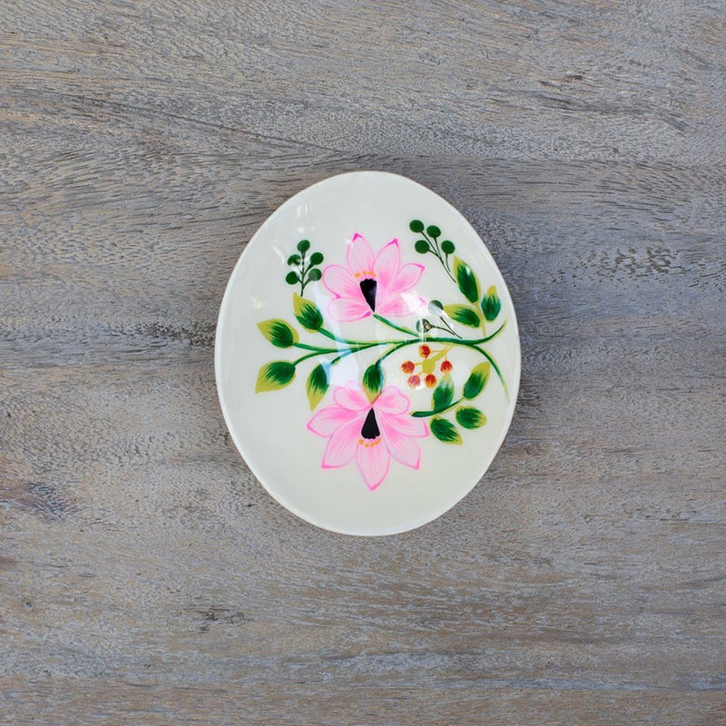 Plato Roshan Madera Mango Pintado a Mano