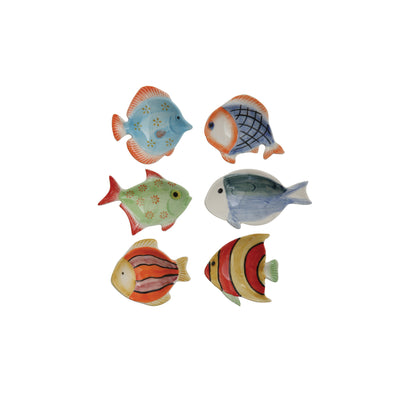 Plato Ceramica Con Forma Pescados Unidad