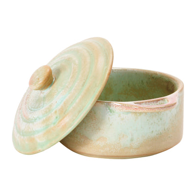 Olla de Ceramica con Tapa Vintage