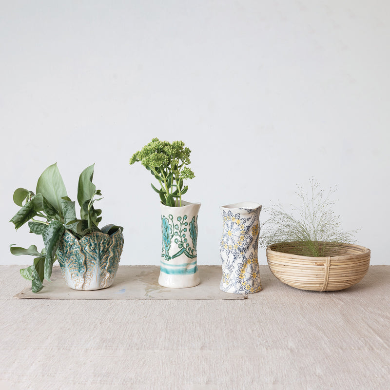 Jardinera de Gres con Forma de Repollo