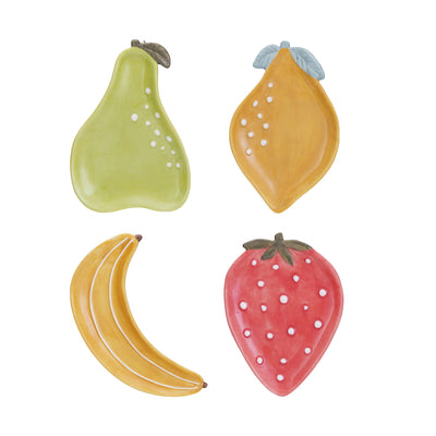 Plato de Cerámica gres con forma de Frutas 4 Estilos - Venta por Unidad