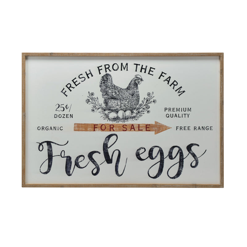 Cuadro Madera Fresh Eggs