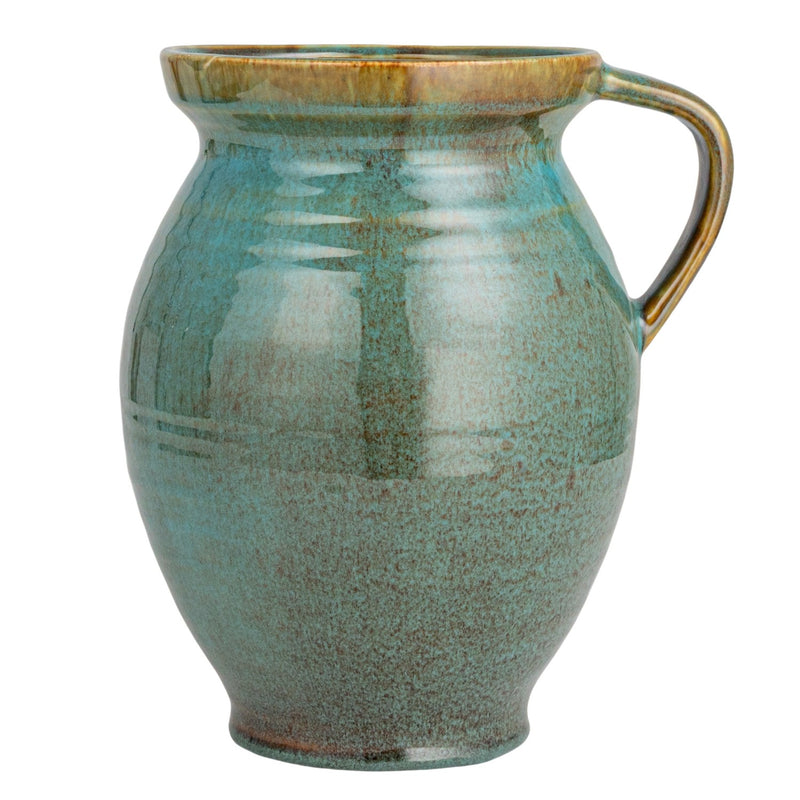 Jarra de Gres Azul con Asa – Decoración y Uso Diario