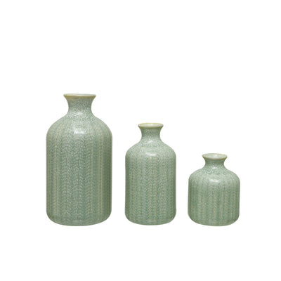 Set 3 Jarrones Relieve
