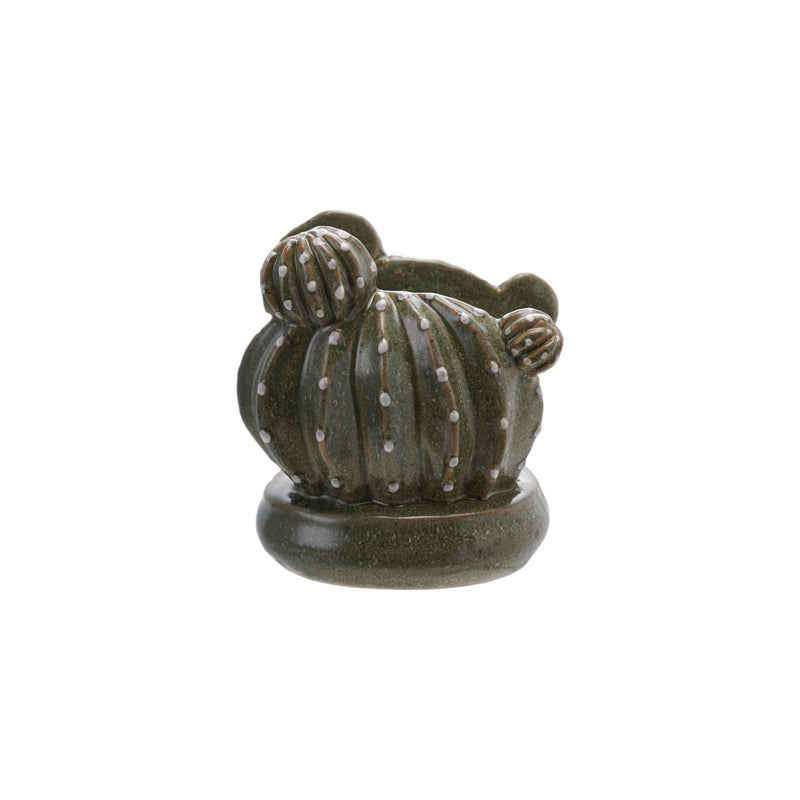 Portaesponja / Servilletero de Gres en Forma de Cactus