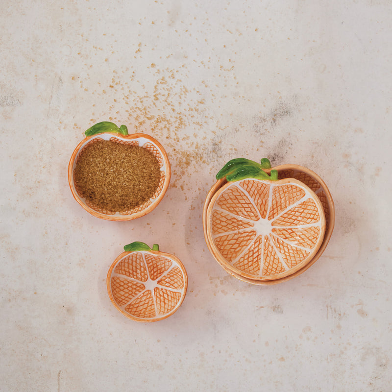 Juego Bowls Medidores Mandarina