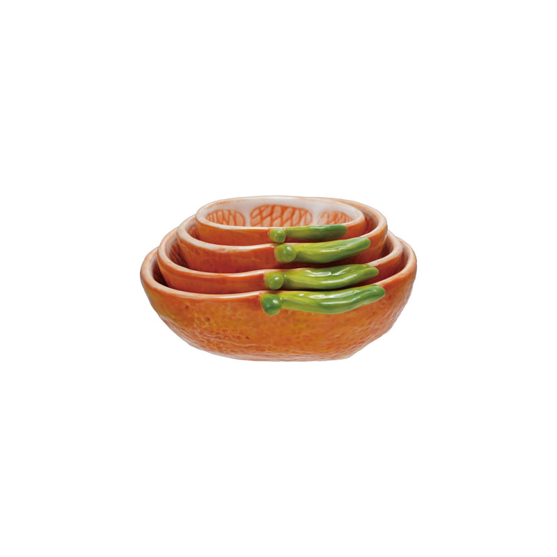 Juego Bowls Medidores Mandarina