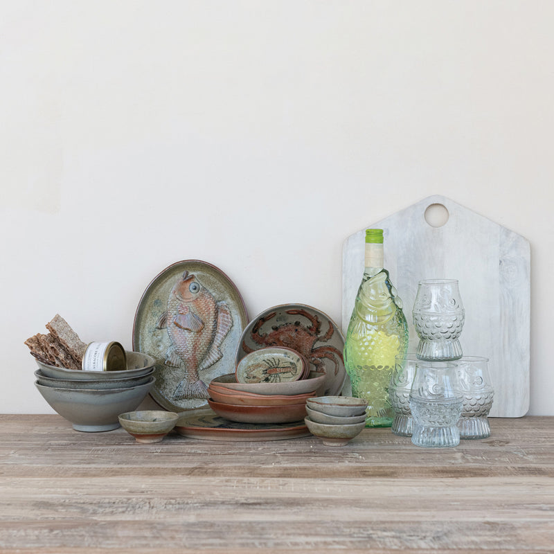 Plato Ceramica Vida Marina 2 Estilos