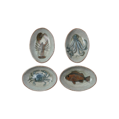 Plato Ceramica Vida Marina 4 Estilos unidad