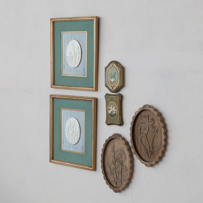 Cuadro con Marco de Madera y Resina Botánica en Relieve – 2 Estilos - Venta por Unidad