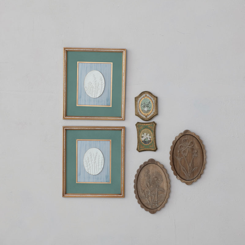 Cuadro con Marco de Madera y Resina Botánica en Relieve – 2 Estilos - Venta por Unidad