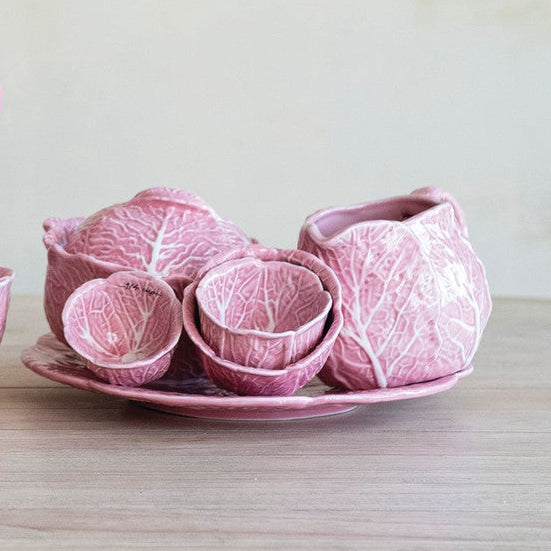 Bowl De Cerámica Forma De Col, Color Rosado – Simple by Puro