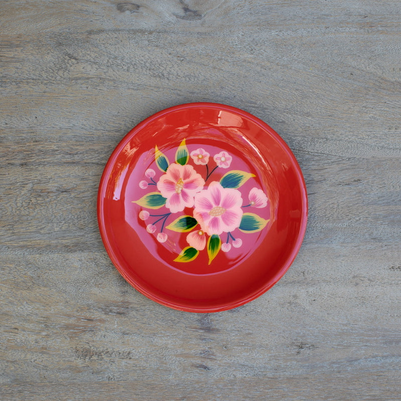 Plato Petal Pintado a Mano
