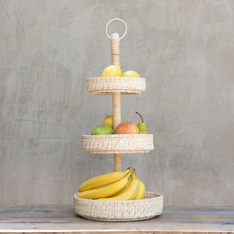 Pedestal Frutero Ratán