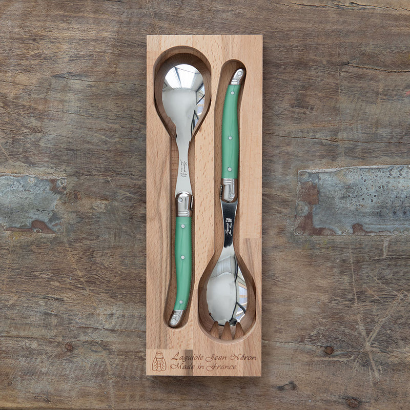Set Servir Laguiole Green – Set De Servir en Mango Tono Green • Acero Inoxidable Francés