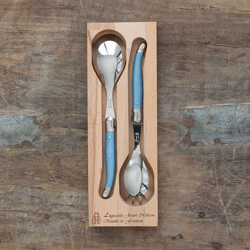 Set Servir Laguiole Blue – Set De Servir en Mango Tono Blue • Acero Inoxidable Francés