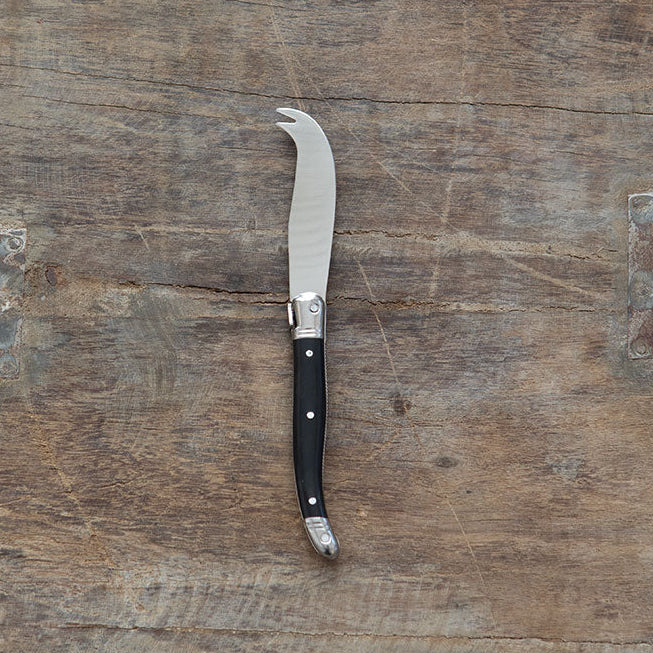 Mini Cuchillo Para Queso en Mango Negro • Acero Inoxidable Francés