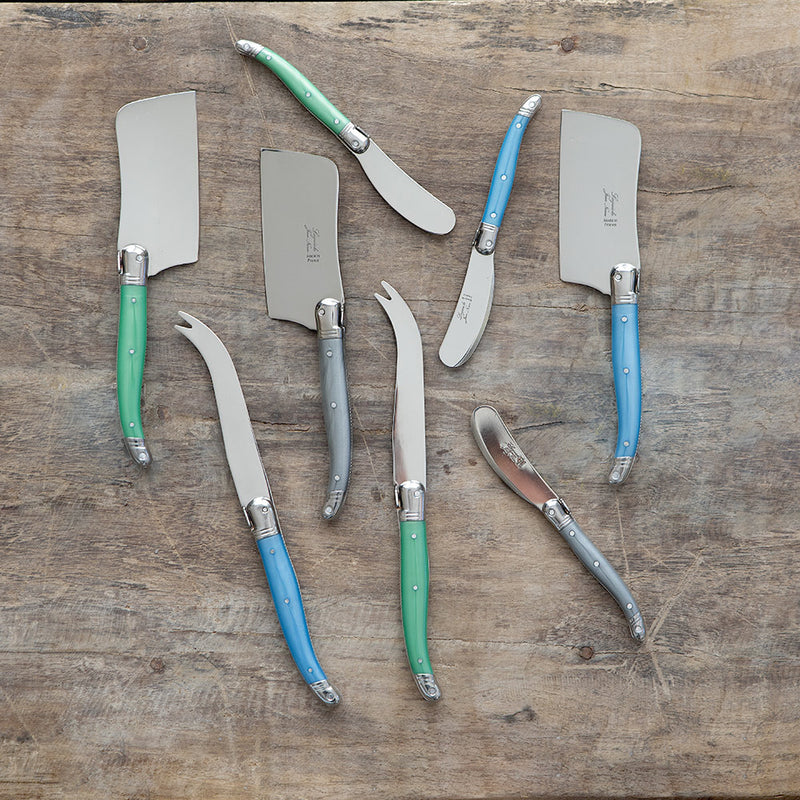 Set Quesos 3 unidades Laguiole Blue – Set De 3 Utensilios Para Queso en Acero Inoxidable Francés