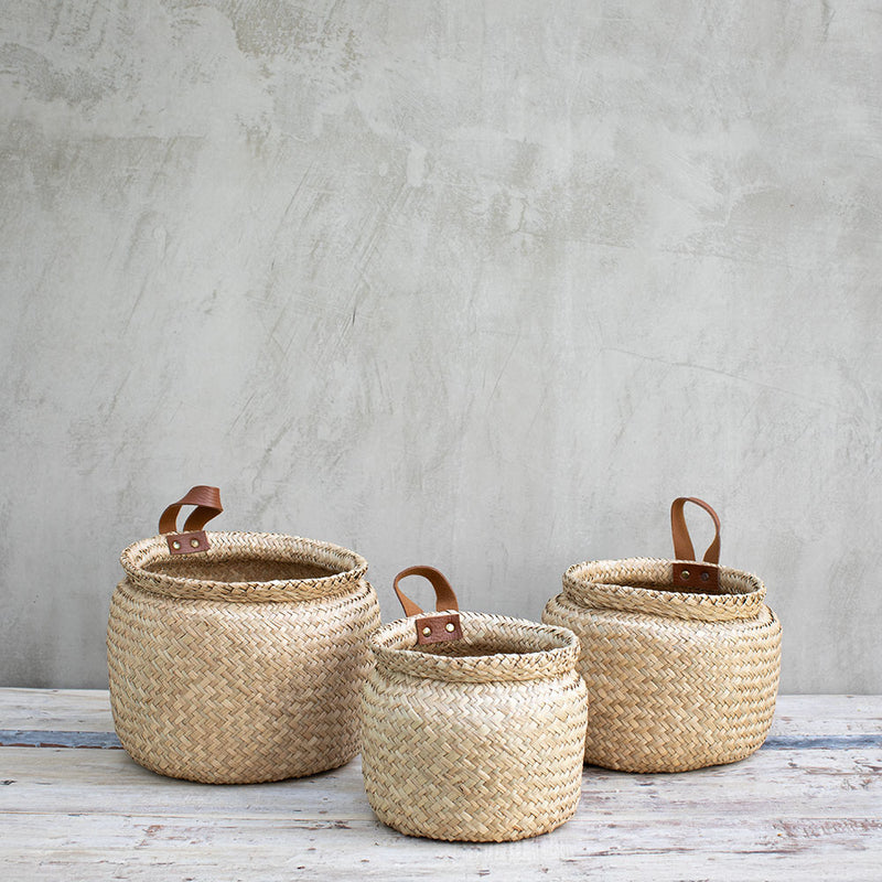 Canasto Maceta Leaf 3 Tamaños