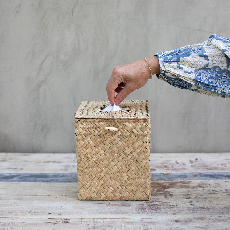 Porta Pañuelos Leaf Cuadrado