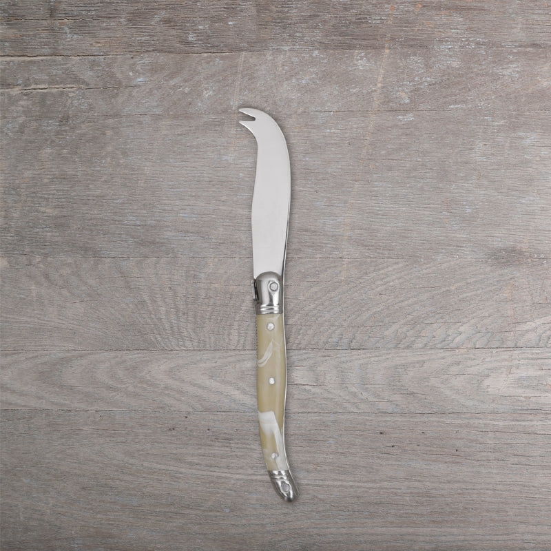 Mini Cuchillo Para Queso en Mango Tono Hueso • Acero Inoxidable Francés