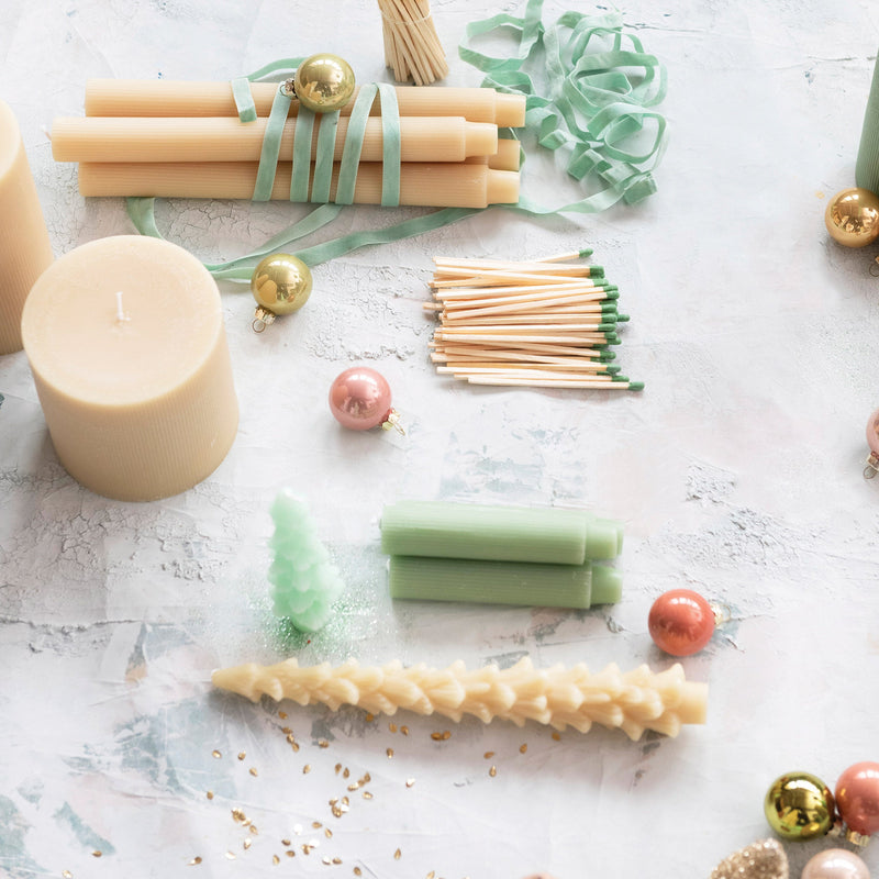 Velas Decorativas Forma Árbol – Set x 2