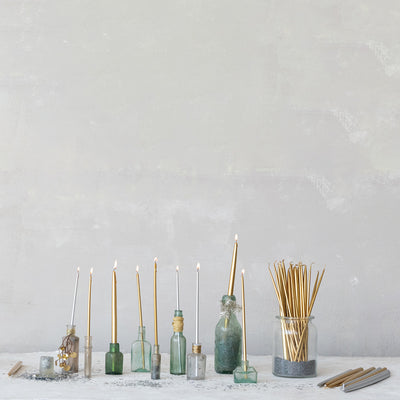 Velas Delgadas Doradas – Set de 24