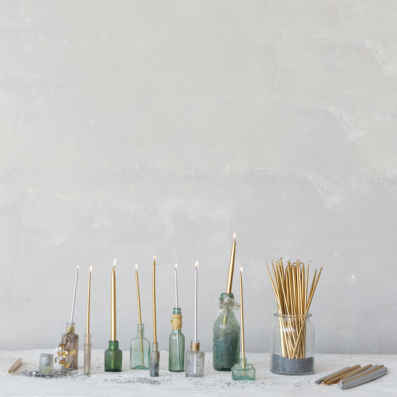 Velas Delgadas Doradas – Set de 24