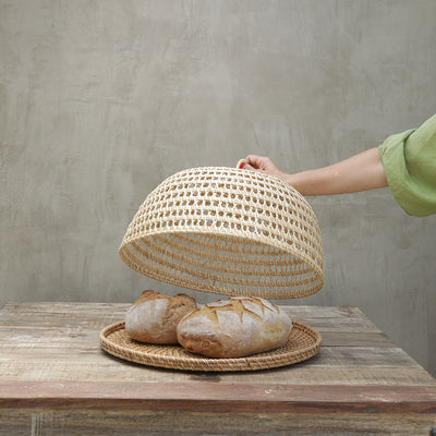 Tapa con Base  Rattan de Lujo 2 Tamaños